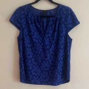 J. Crew Blue Lace Blouse